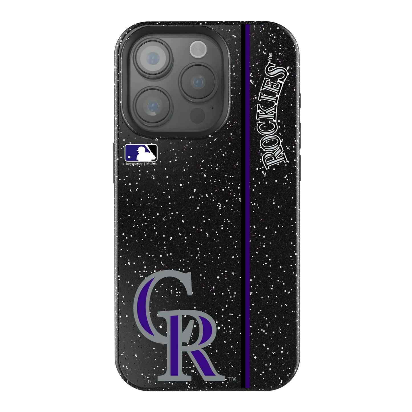 Colorado Rockies Sidebar Black Bling Phone Case for Apple iPhone