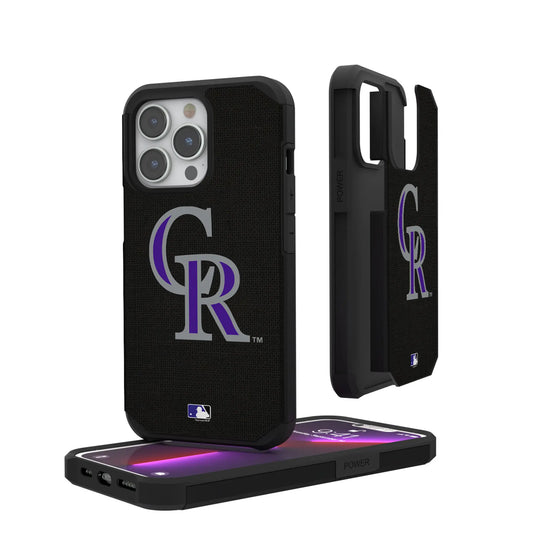 Colorado Rockies Solid Rugged Phone Case for Apple iPhone