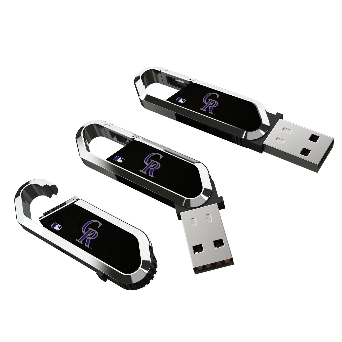 Colorado Rockies Solid USB 64GB Clip Style Flash Drive