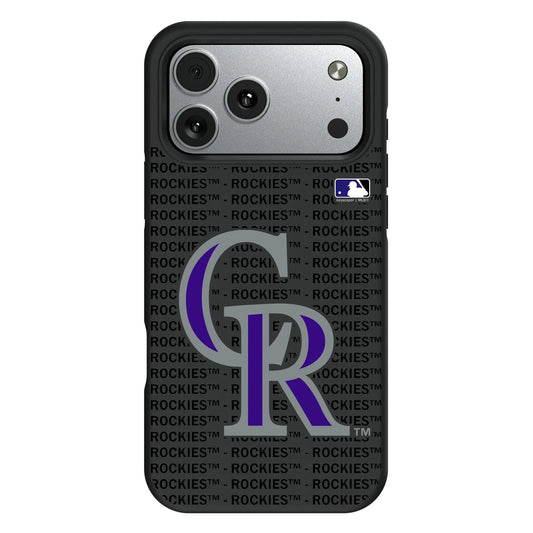 Colorado Rockies Text Backdrop Bump Phone Case for Apple iPhone