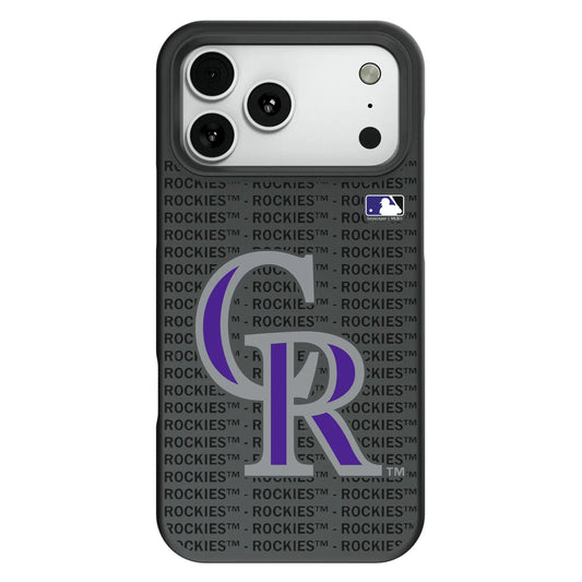 Colorado Rockies Text Backdrop Bump Phone Case for Apple iPhone