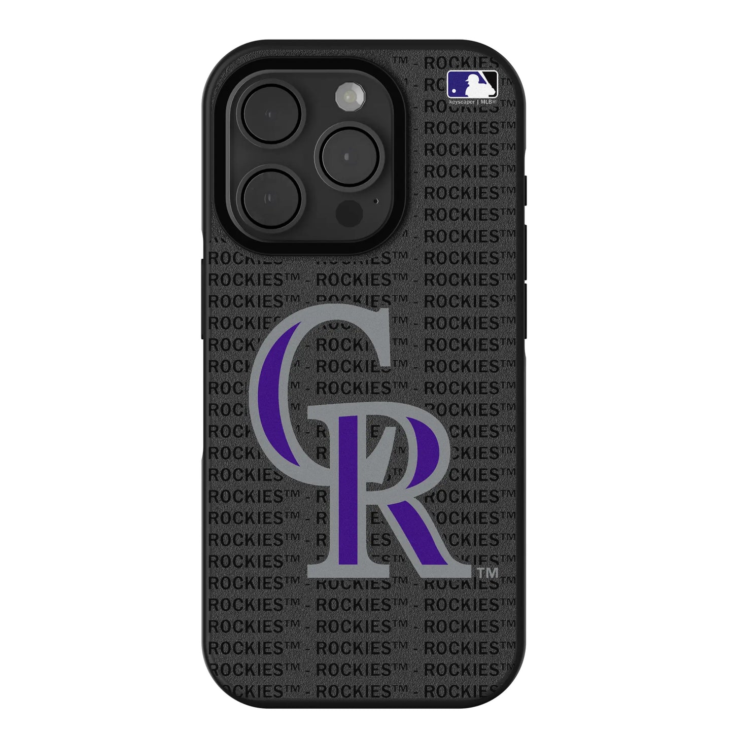 Colorado Rockies Text Backdrop Bump Phone Case for Apple iPhone