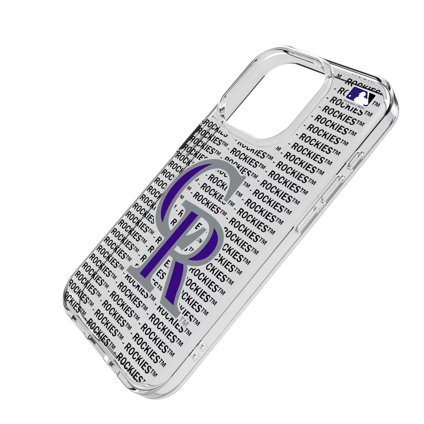 Colorado Rockies Text Backdrop Clear Phone Case for Apple iPhone