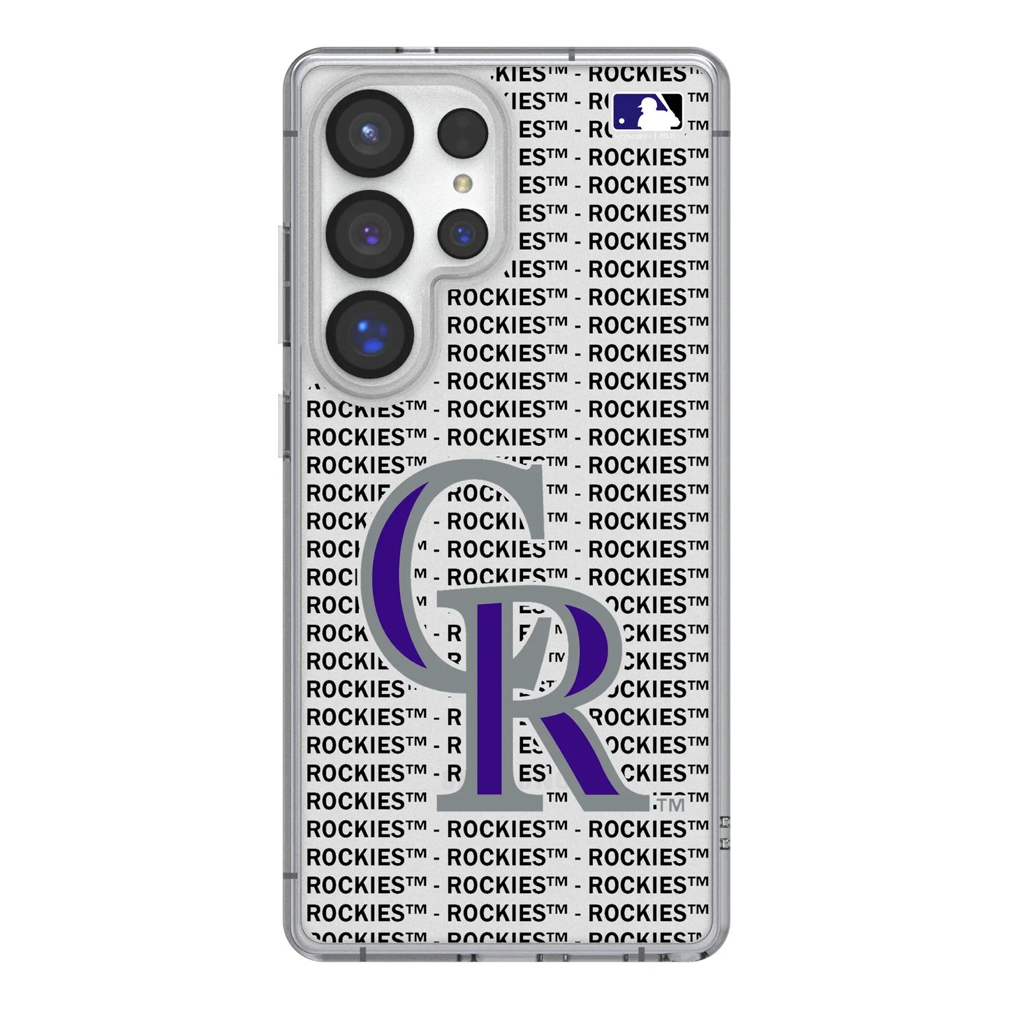 Colorado Rockies Text Backdrop Clear Phone Case for Samsung Galaxy
