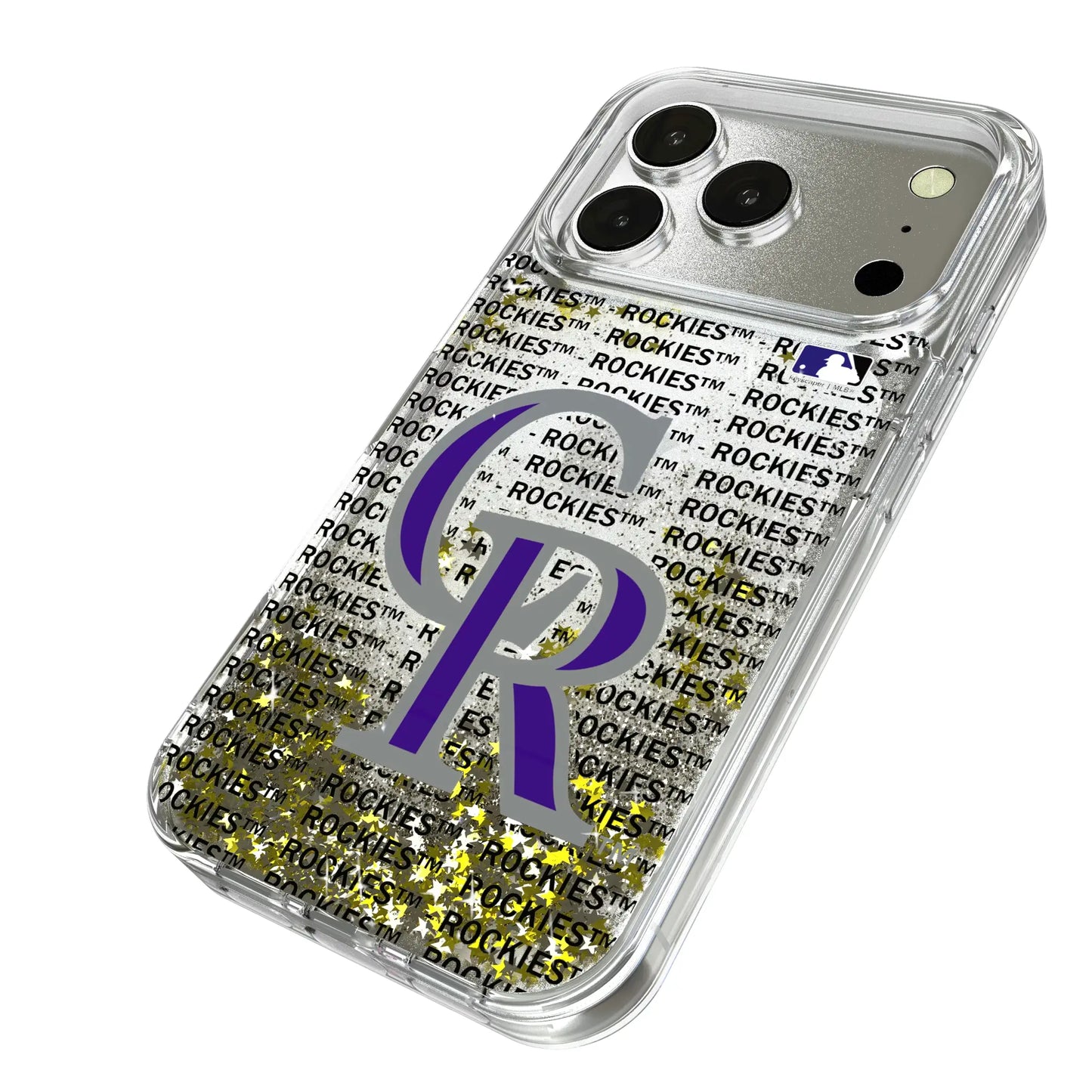 Colorado Rockies Text Backdrop Glitter Phone Case for Apple iPhone