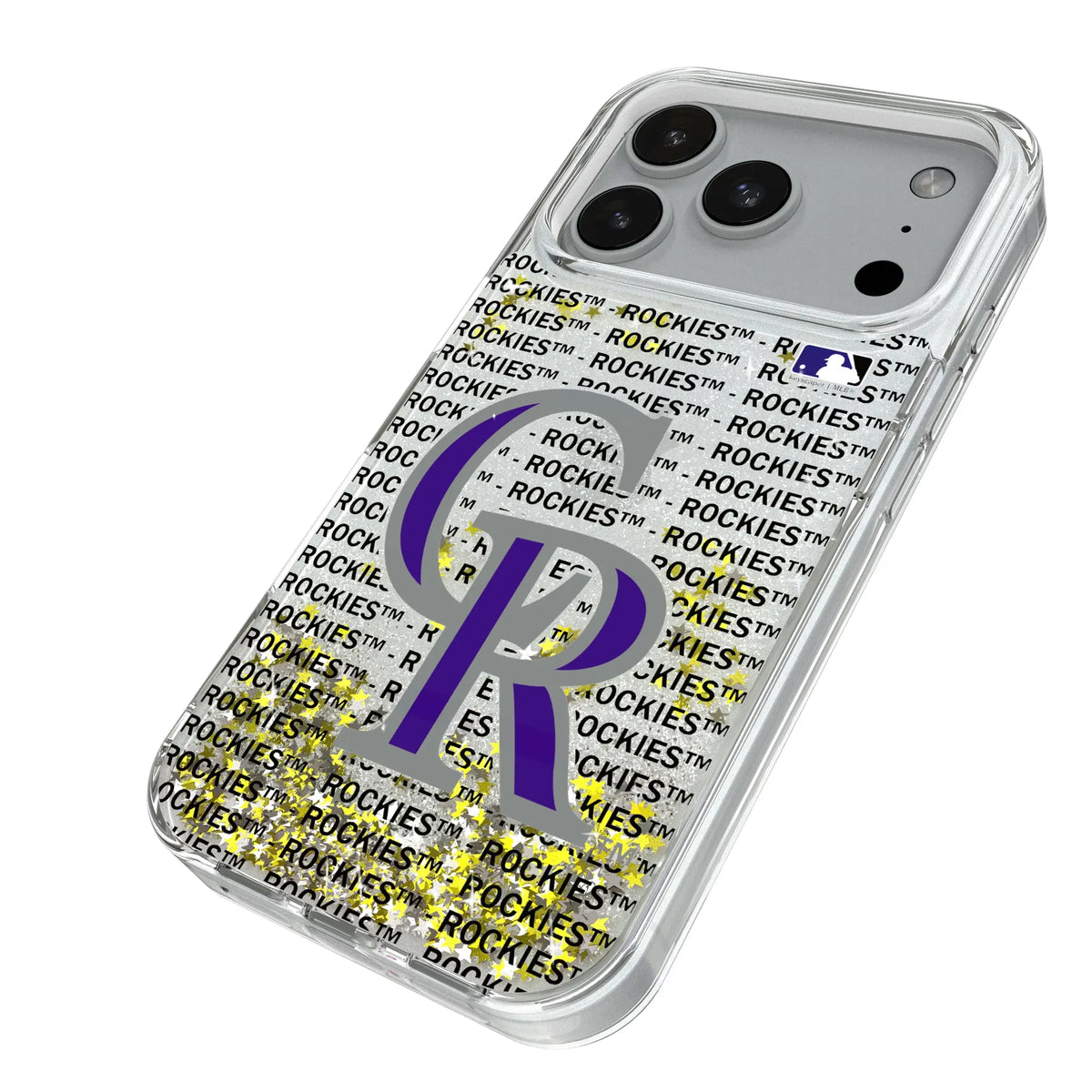 Colorado Rockies Text Backdrop Glitter Phone Case for Apple iPhone
