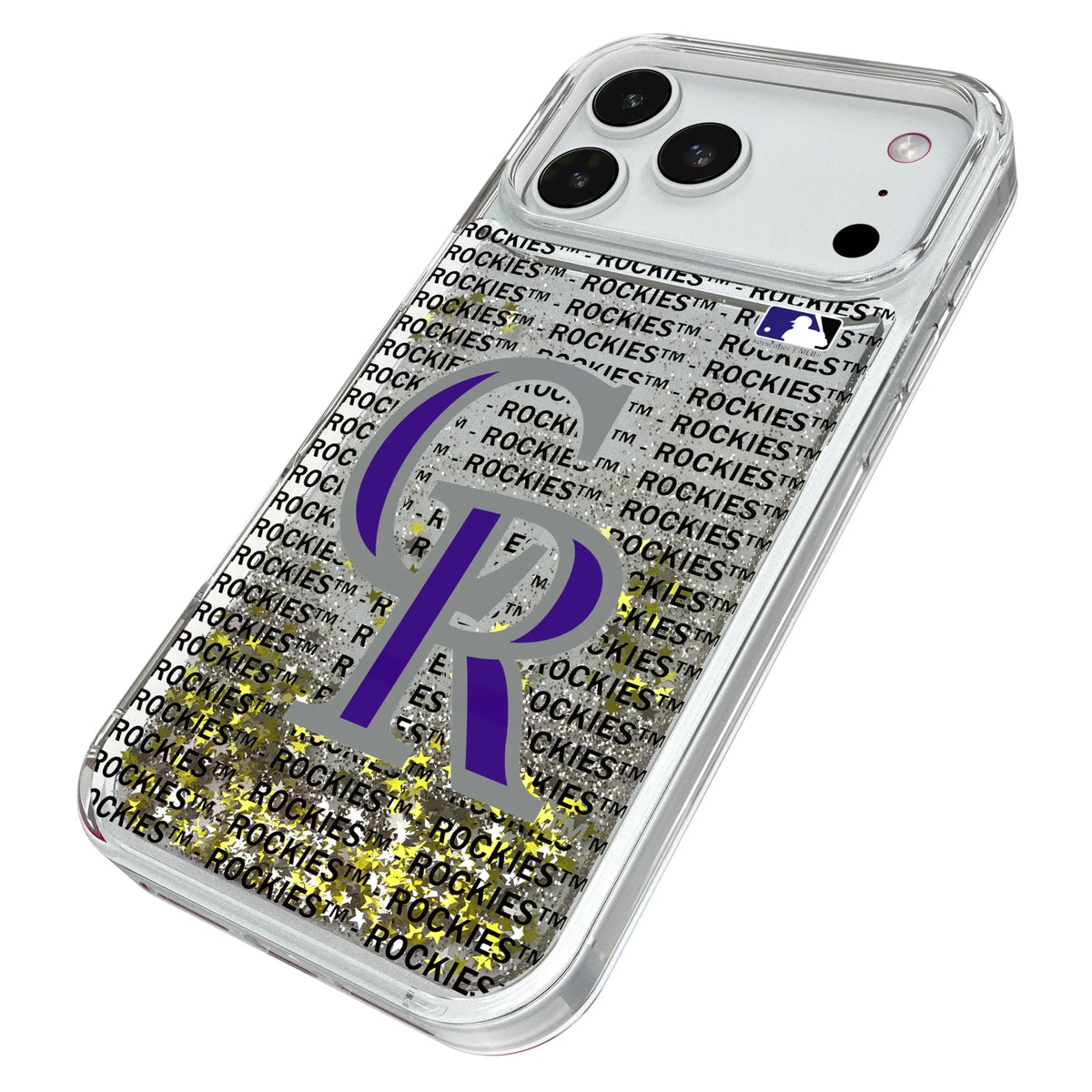 Colorado Rockies Text Backdrop Glitter Phone Case for Apple iPhone