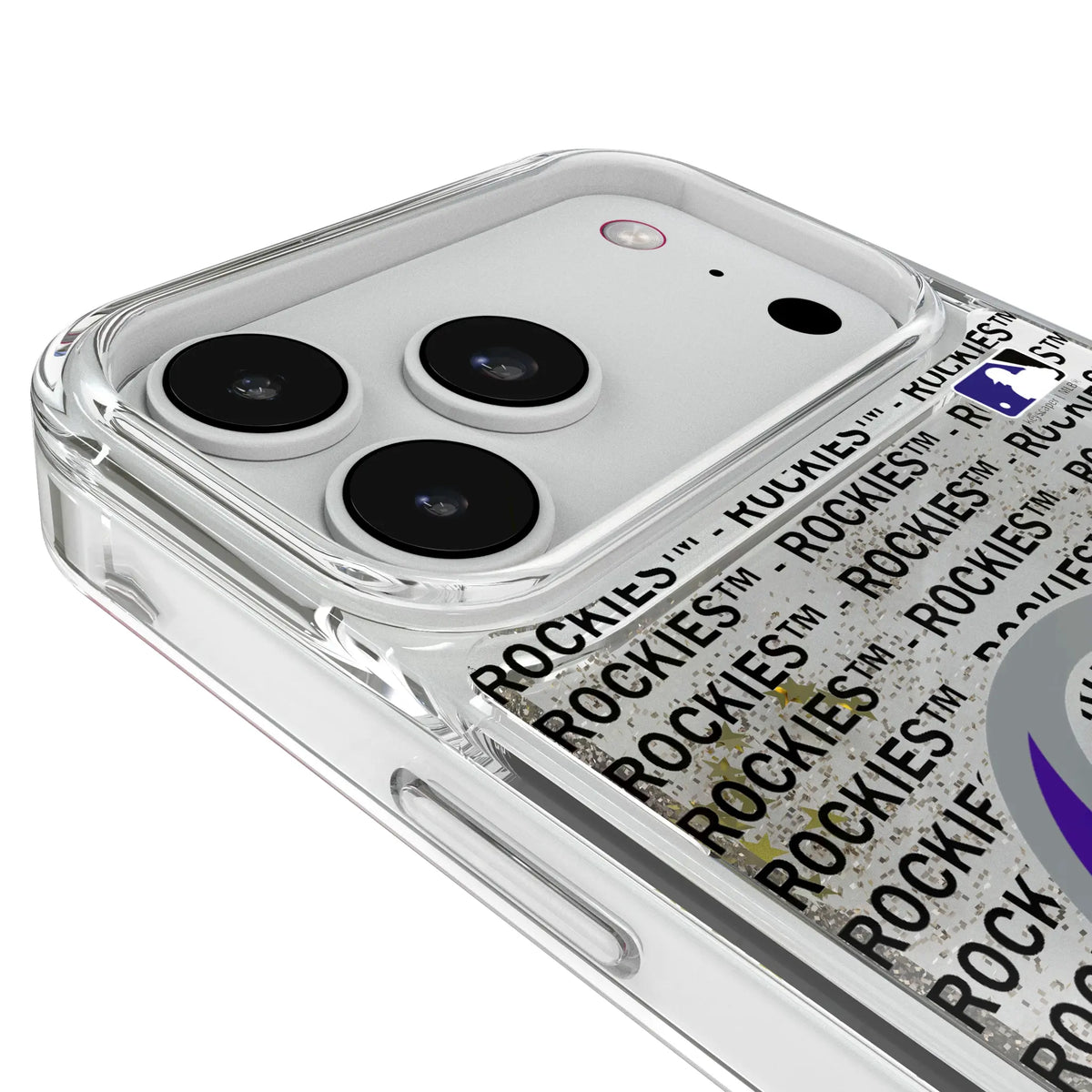 Colorado Rockies Text Backdrop Glitter Phone Case for Apple iPhone