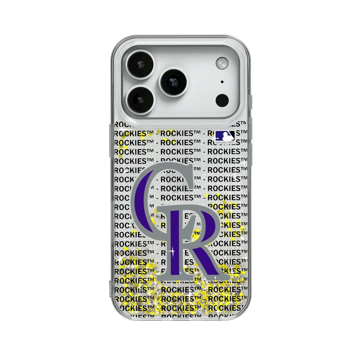 Colorado Rockies Text Backdrop Glitter Phone Case for Apple iPhone