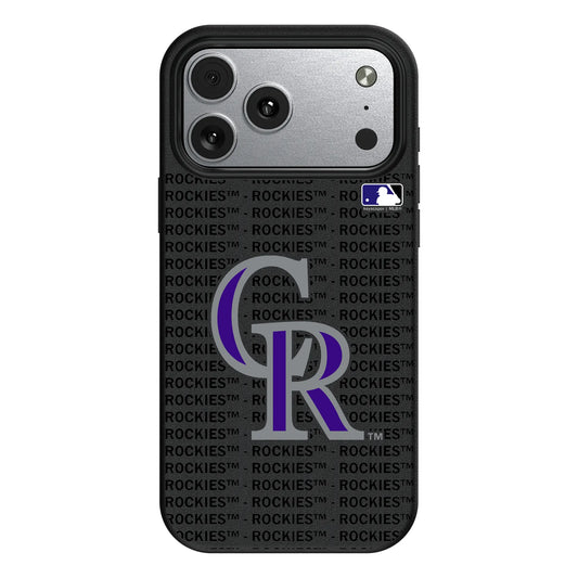 Colorado Rockies Text Backdrop MagSafe Compatible Phone Case for Apple iPhone