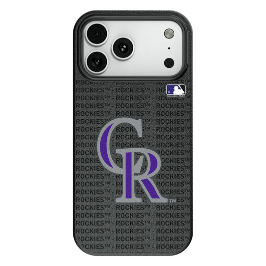Colorado Rockies Text Backdrop MagSafe Compatible Phone Case for Apple iPhone