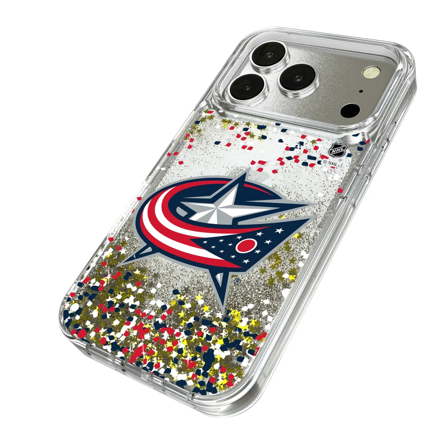 Columbus Blue Jackets Confetti Glitter Phone Case for Apple iPhone