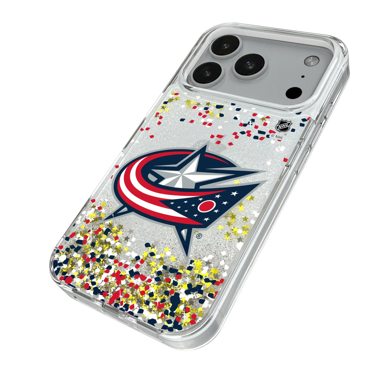 Columbus Blue Jackets Confetti Glitter Phone Case for Apple iPhone