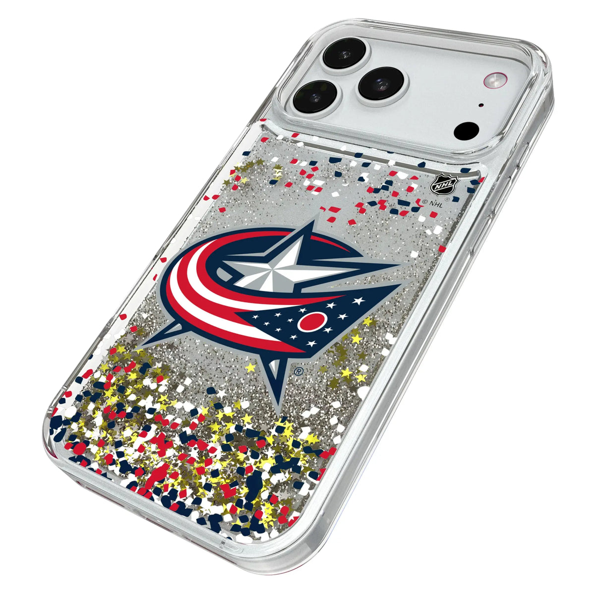 Columbus Blue Jackets Confetti Glitter Phone Case for Apple iPhone