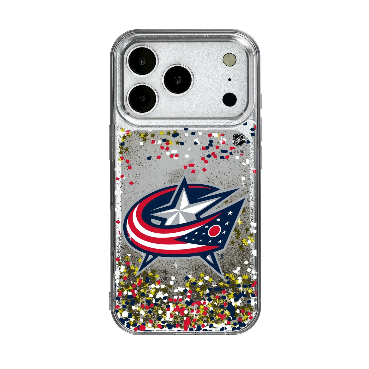 Columbus Blue Jackets Confetti Glitter Phone Case for Apple iPhone