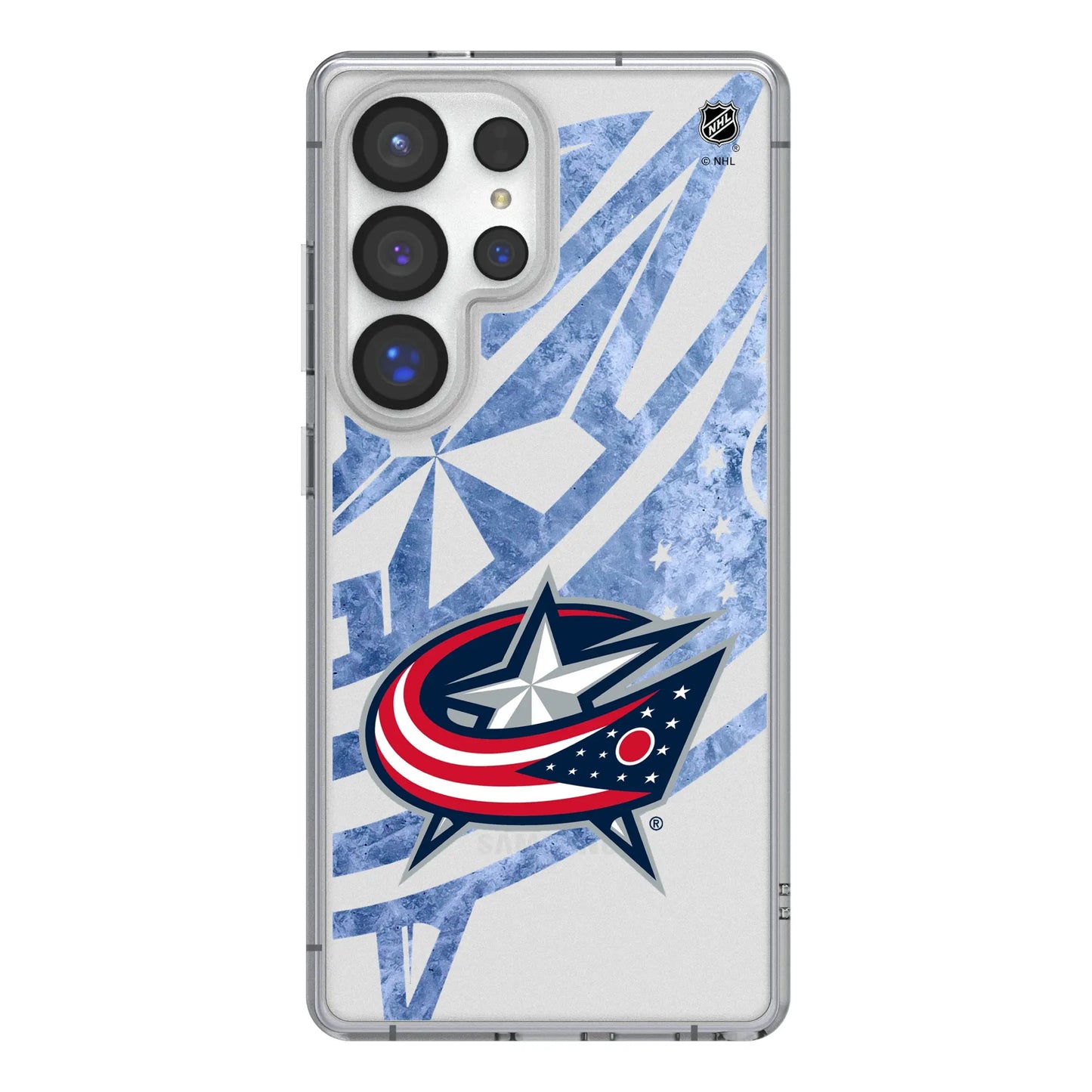 Columbus Blue Jackets Ice Tilt Clear Phone Case for Samsung Galaxy