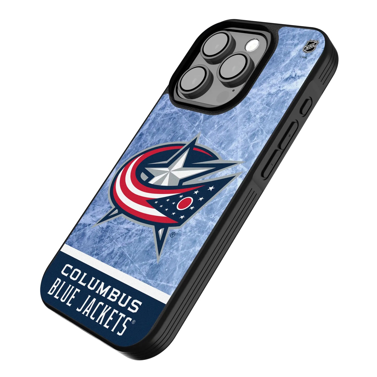 Columbus Blue Jackets Ice Wordmark Bump Phone Case for Apple iPhone