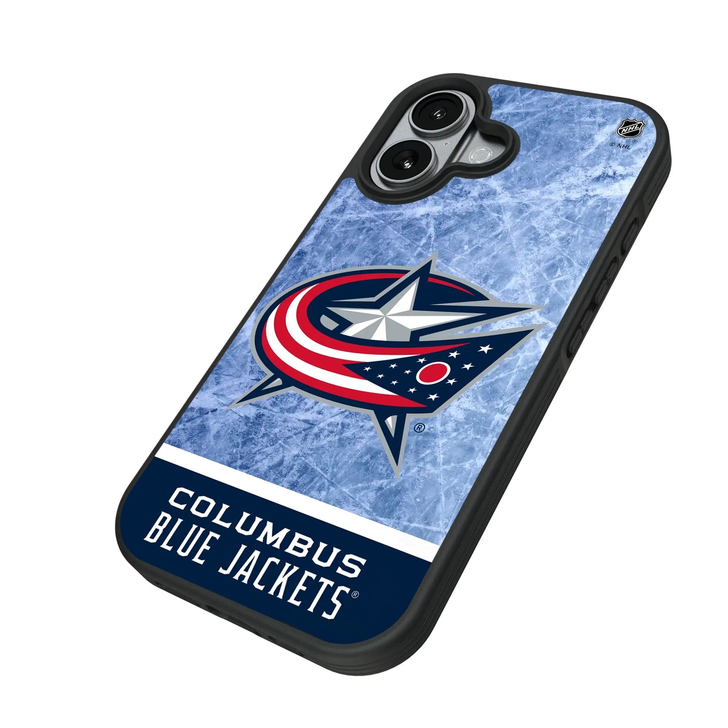 Columbus Blue Jackets Ice Wordmark Bump Phone Case for Apple iPhone