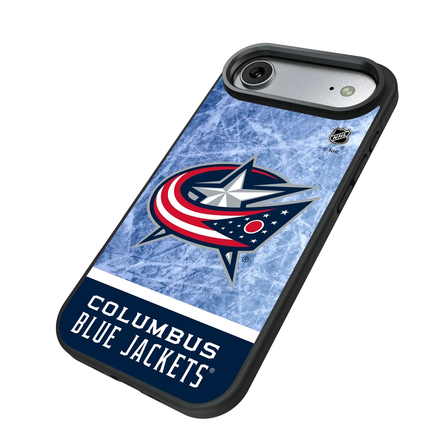 Columbus Blue Jackets Ice Wordmark Bump Phone Case for Apple iPhone
