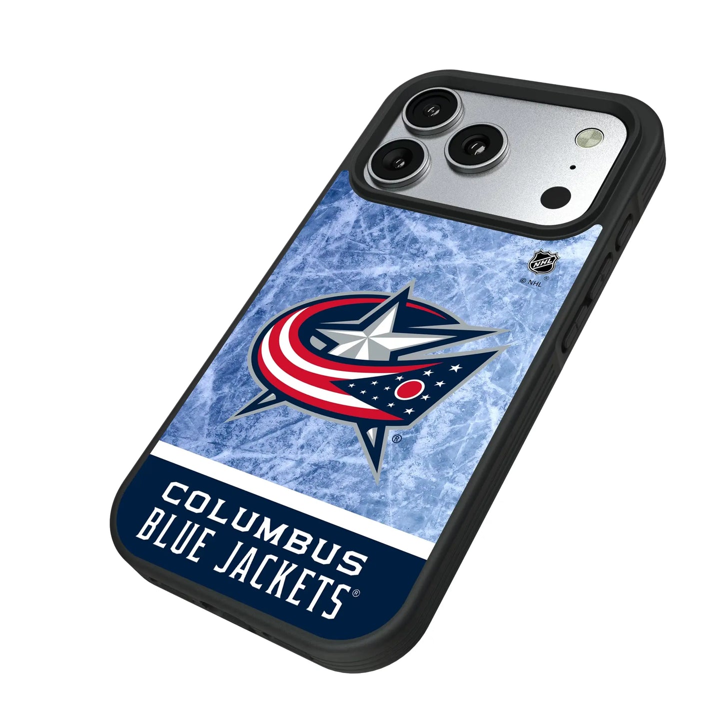 Columbus Blue Jackets Ice Wordmark Bump Phone Case for Apple iPhone