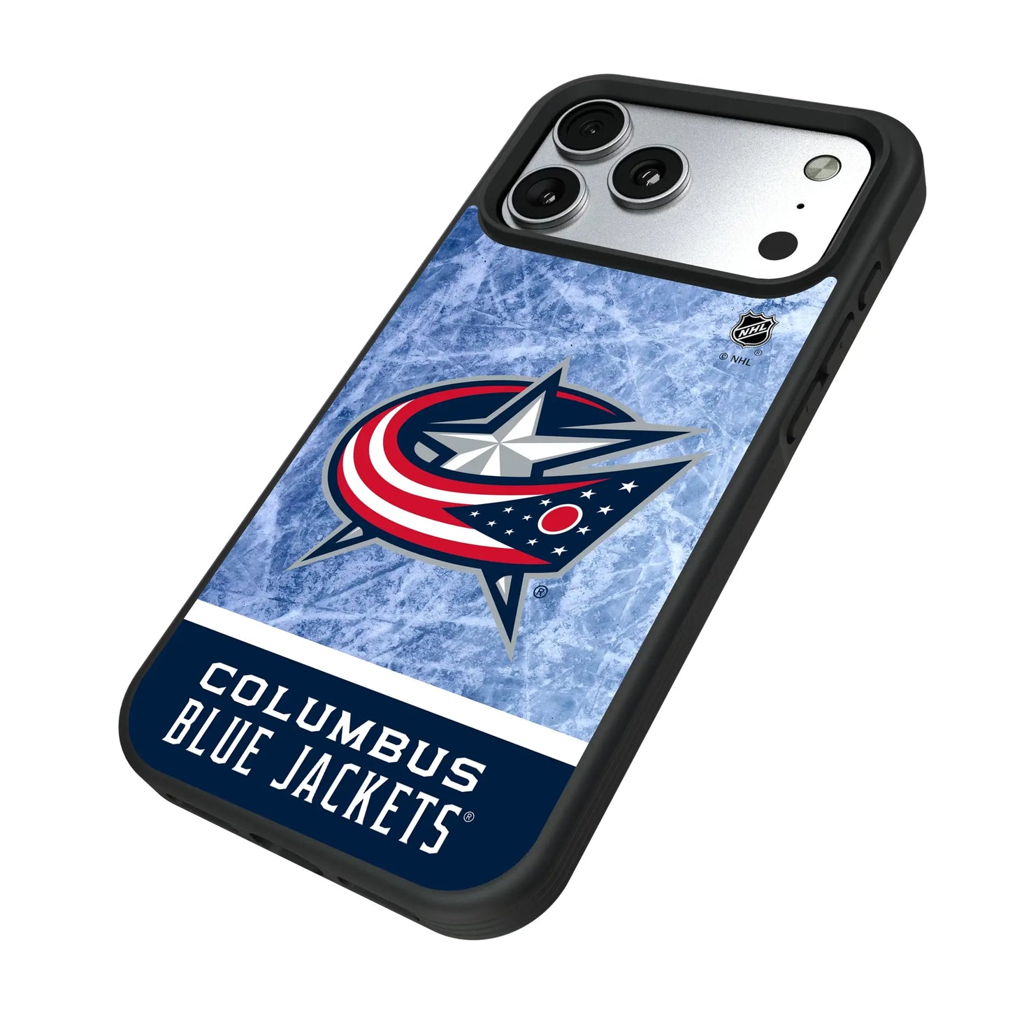 Columbus Blue Jackets Ice Wordmark Bump Phone Case for Apple iPhone