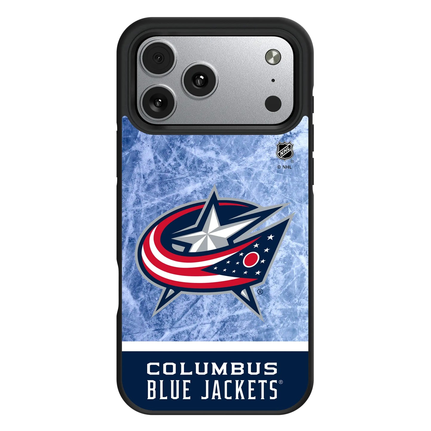 Columbus Blue Jackets Ice Wordmark Bump Phone Case for Apple iPhone