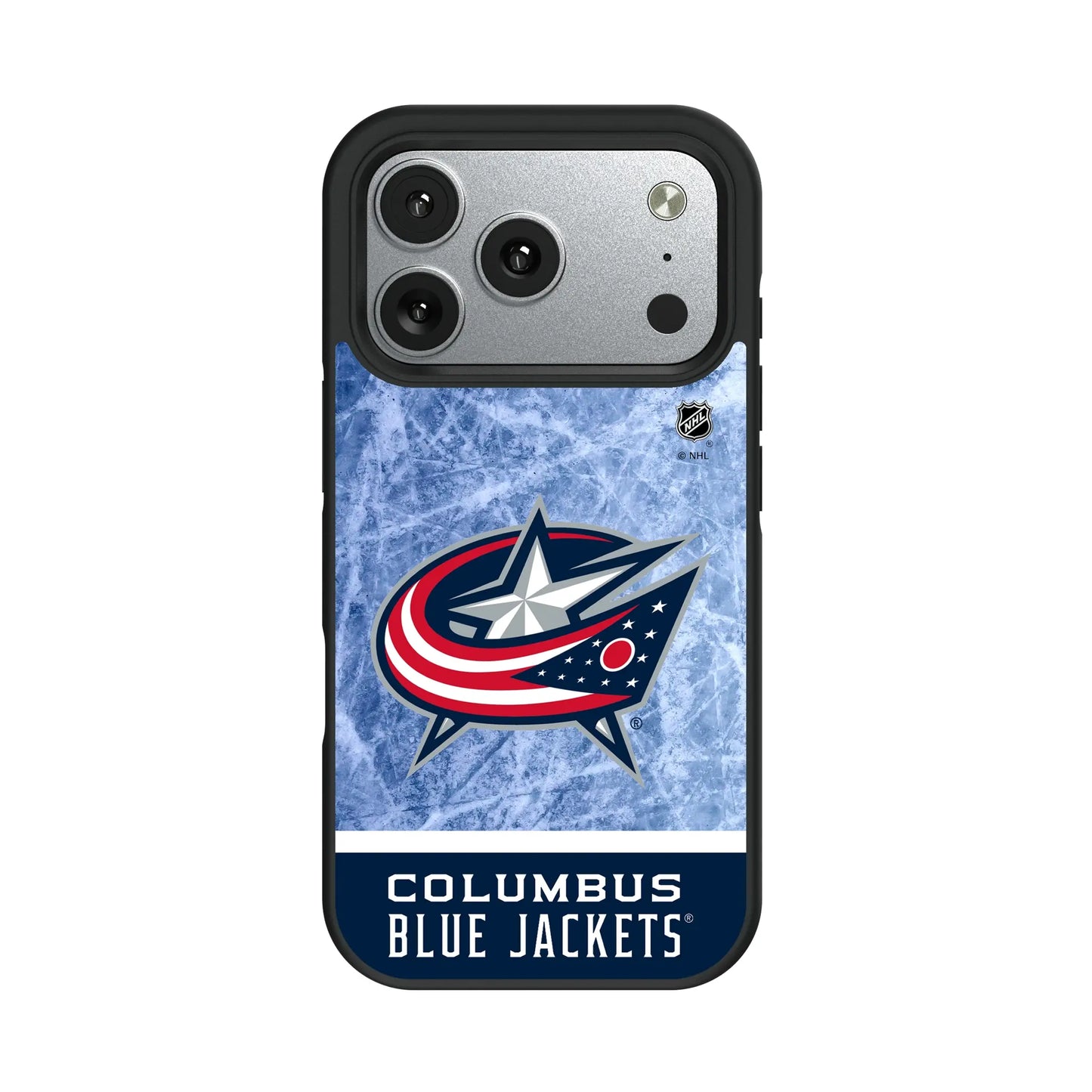 Columbus Blue Jackets Ice Wordmark Bump Phone Case for Apple iPhone