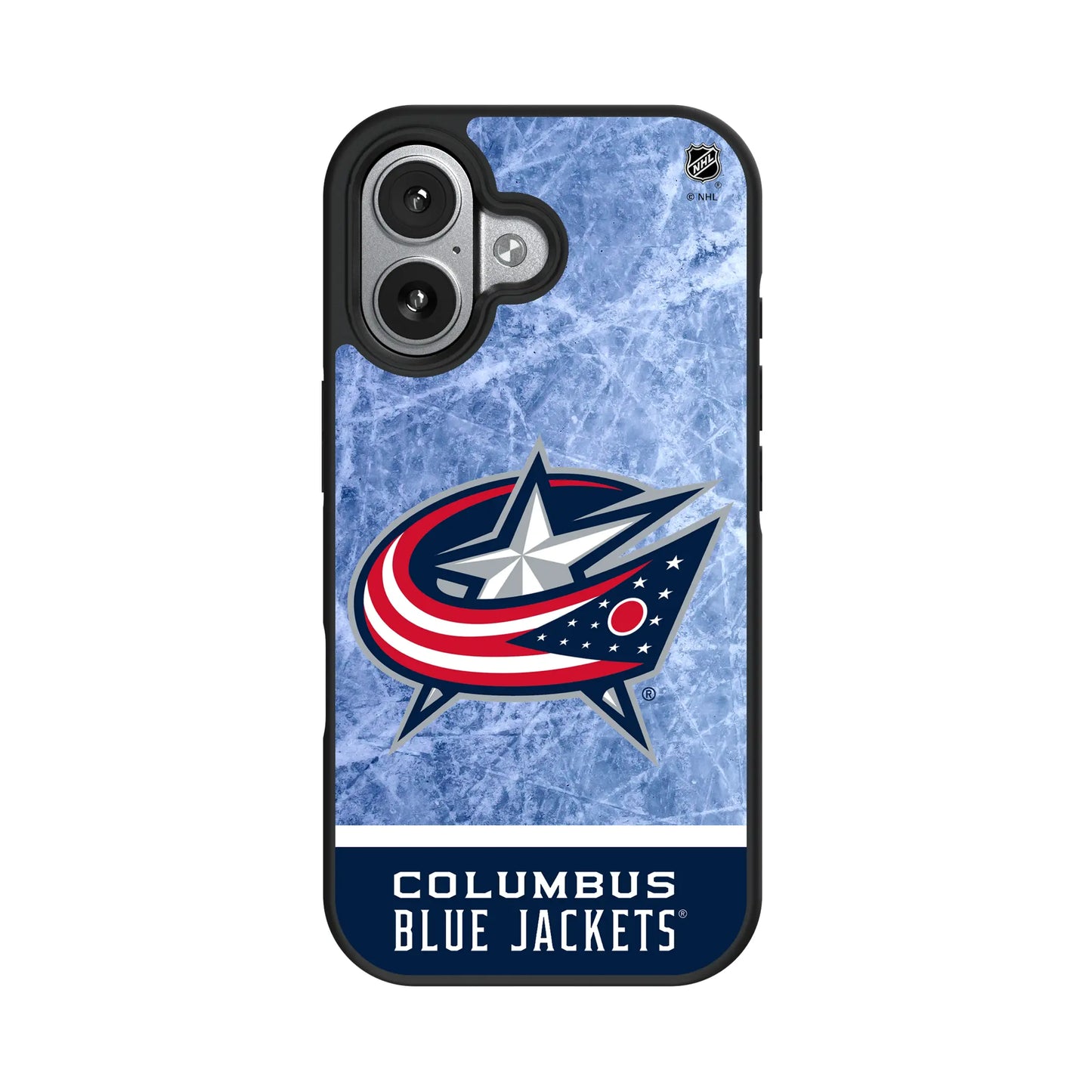 Columbus Blue Jackets Ice Wordmark Bump Phone Case for Apple iPhone