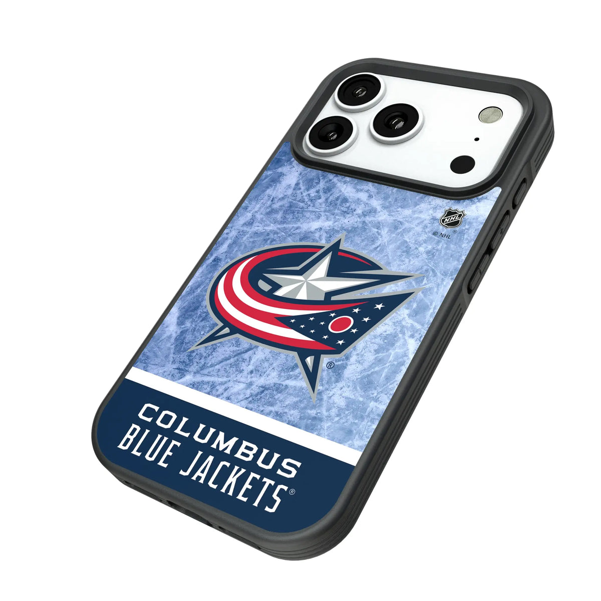 Columbus Blue Jackets Ice Wordmark Bump Phone Case for Apple iPhone
