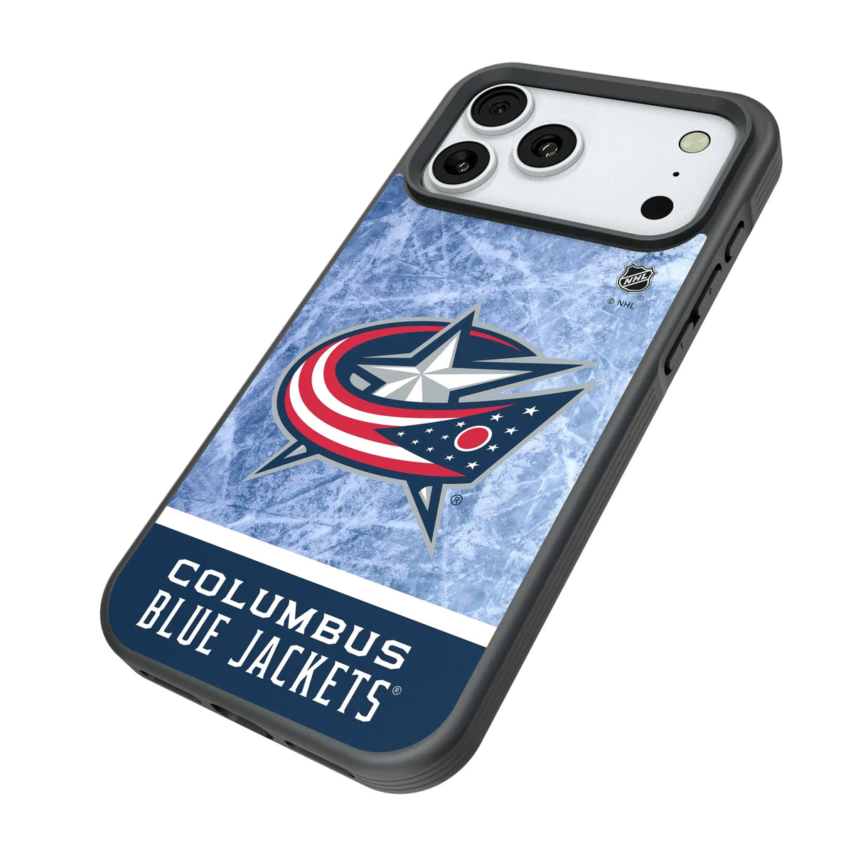 Columbus Blue Jackets Ice Wordmark Bump Phone Case for Apple iPhone