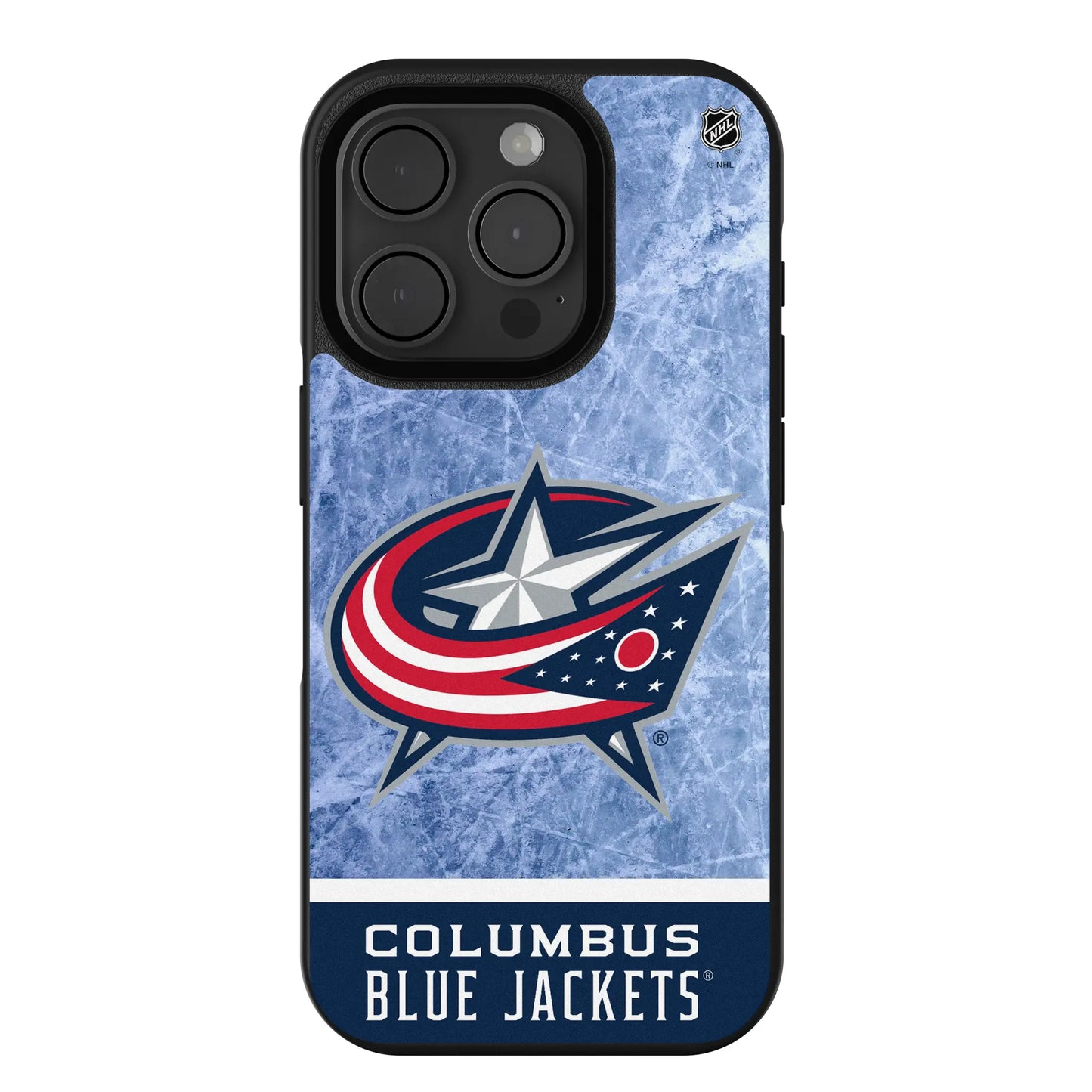 Columbus Blue Jackets Ice Wordmark Bump Phone Case for Apple iPhone