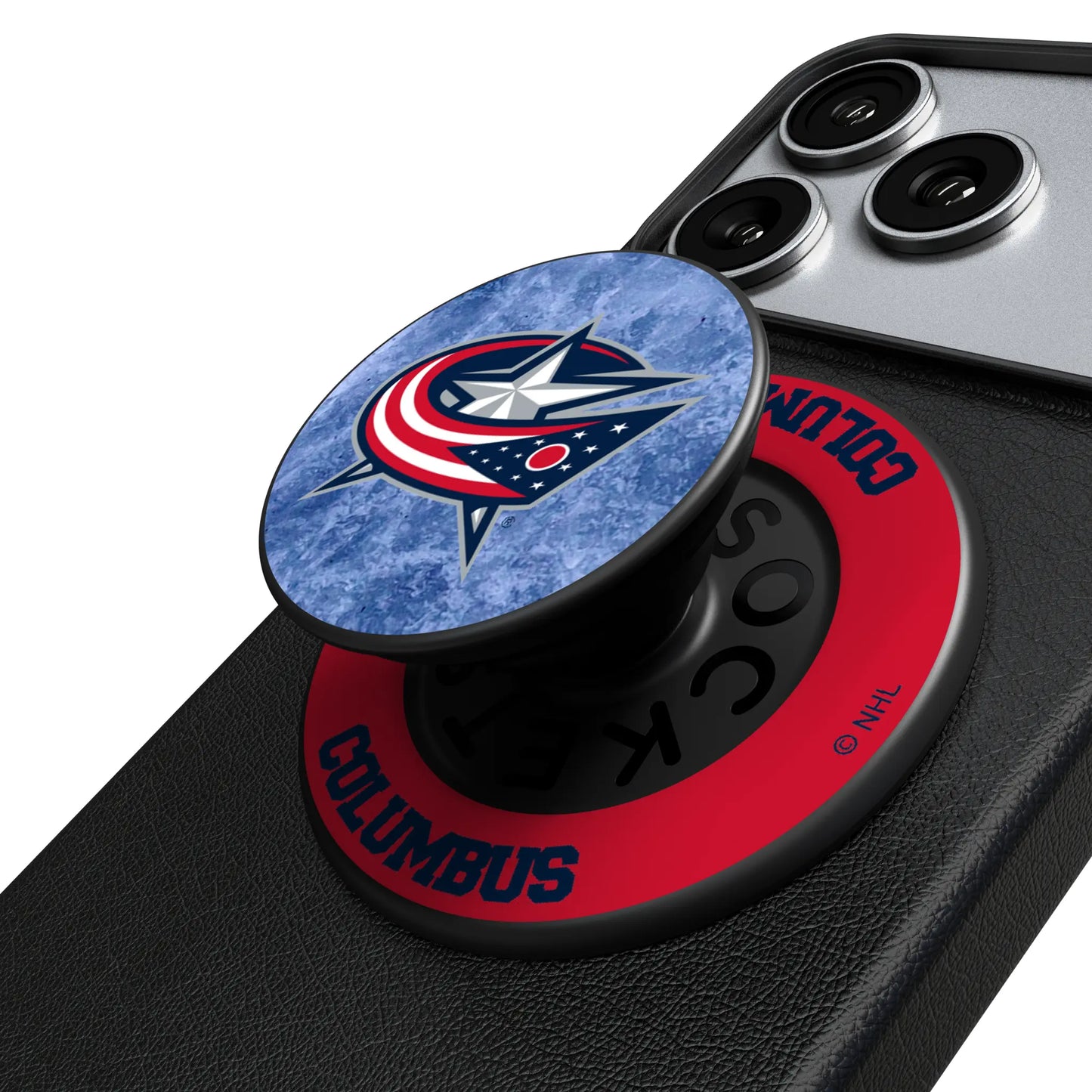 Columbus Blue Jackets Ice Wordmark PopSockets Magnetic Phone Grip and Stand