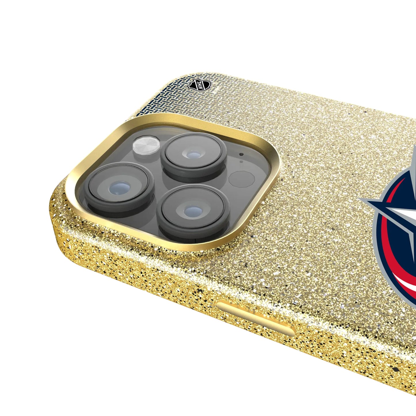 Columbus Blue Jackets Linen Bling Phone Case for Apple iPhone