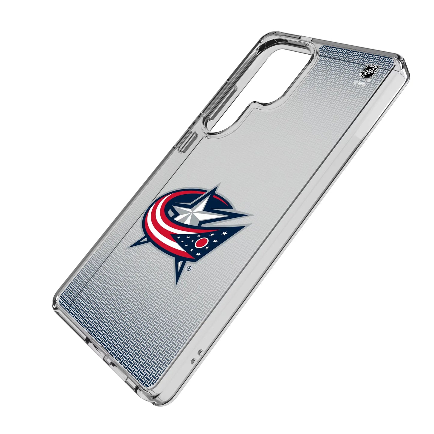 Columbus Blue Jackets Linen Clear Phone Case for Samsung Galaxy