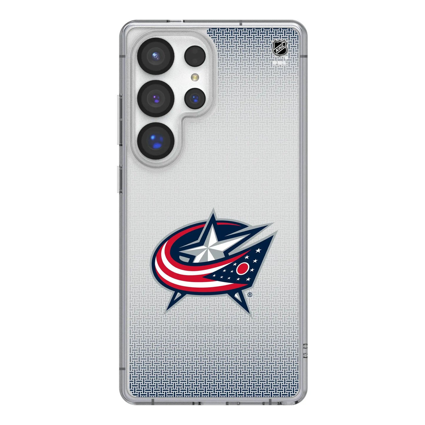 Columbus Blue Jackets Linen Clear Phone Case for Samsung Galaxy