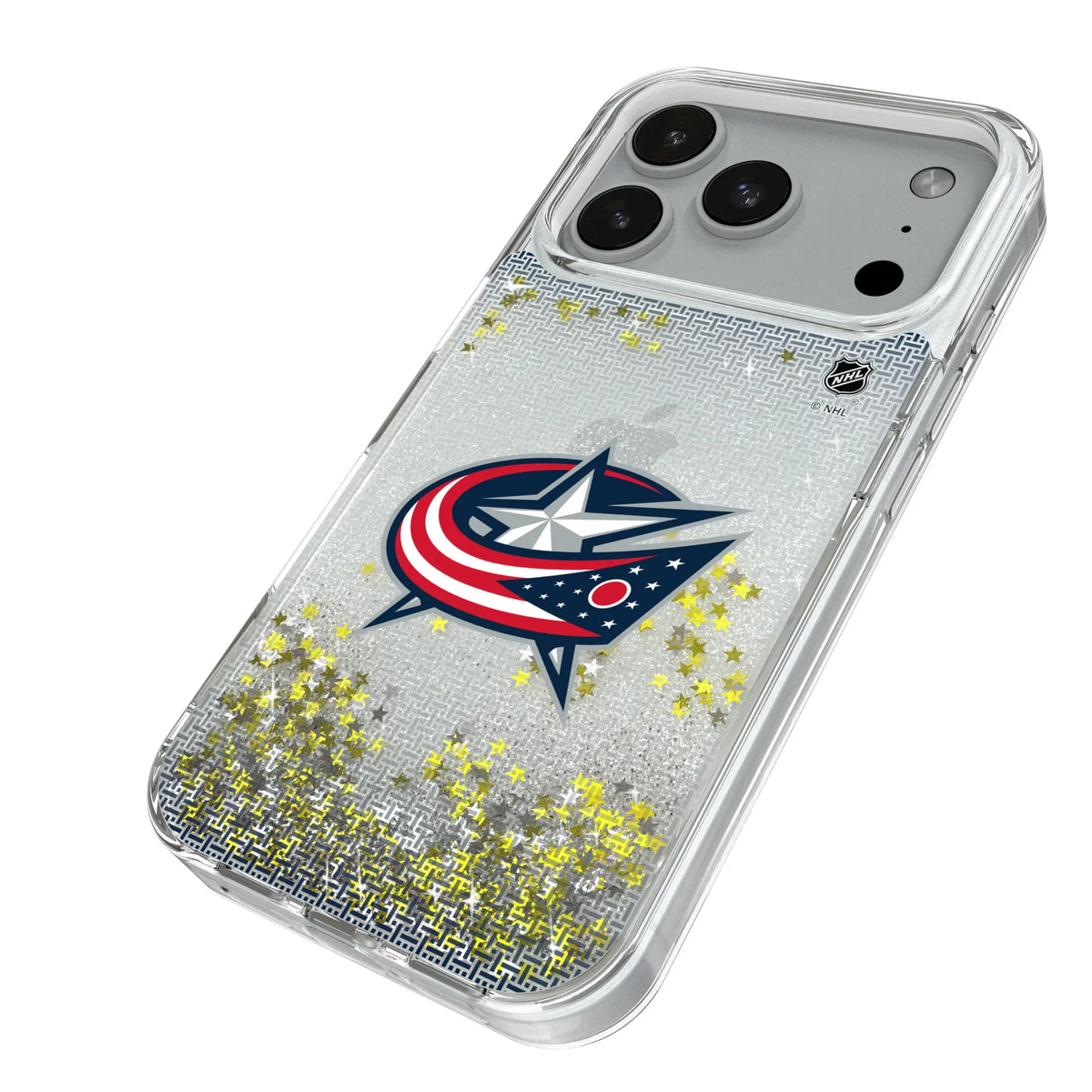 Columbus Blue Jackets Linen Glitter Phone Case for Apple iPhone