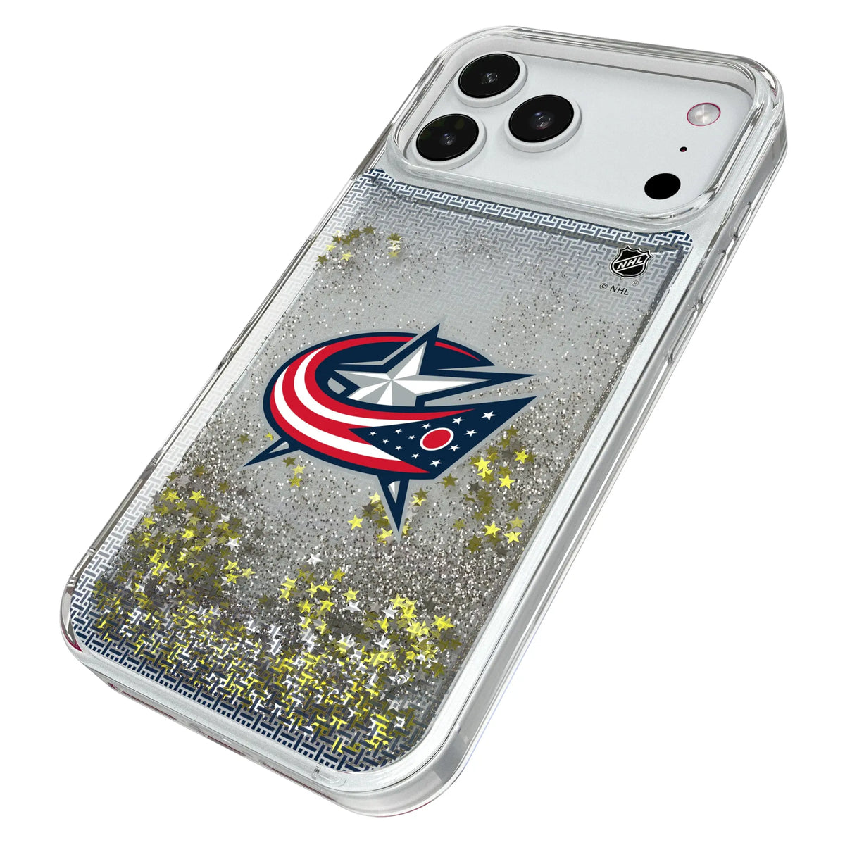 Columbus Blue Jackets Linen Glitter Phone Case for Apple iPhone