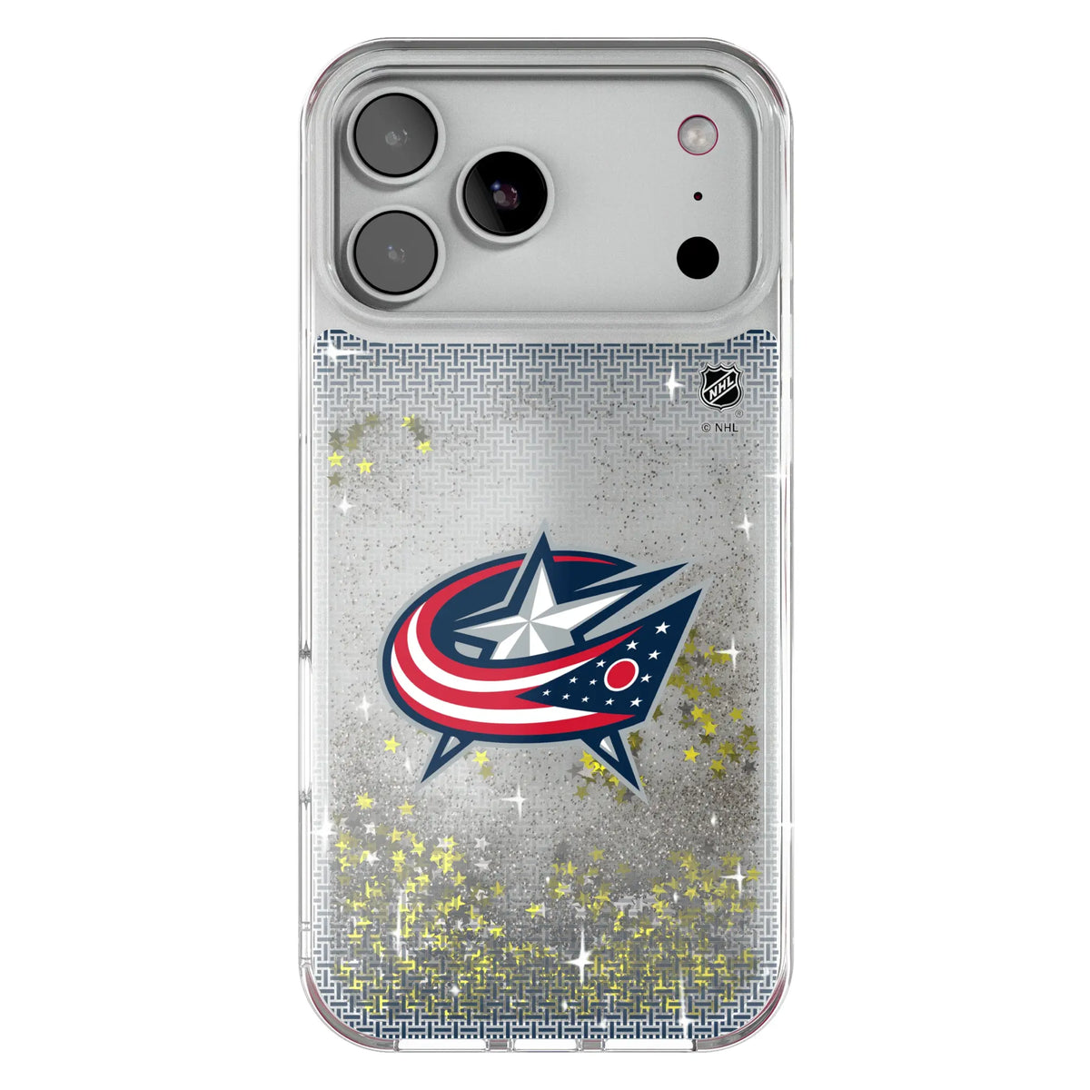 Columbus Blue Jackets Linen Glitter Phone Case for Apple iPhone