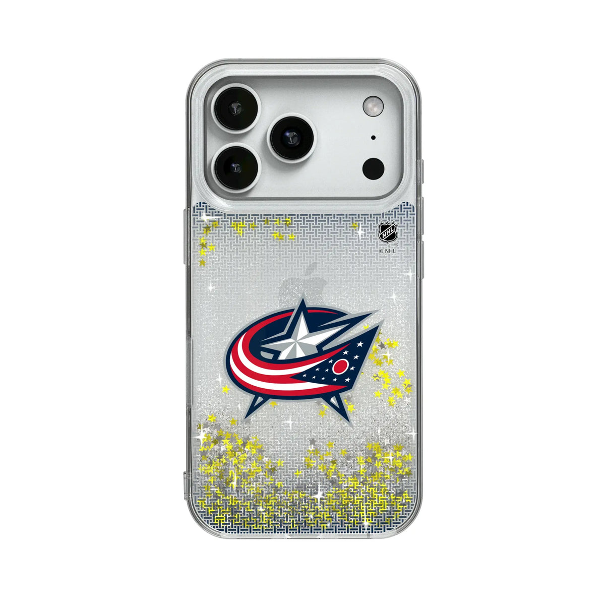 Columbus Blue Jackets Linen Glitter Phone Case for Apple iPhone