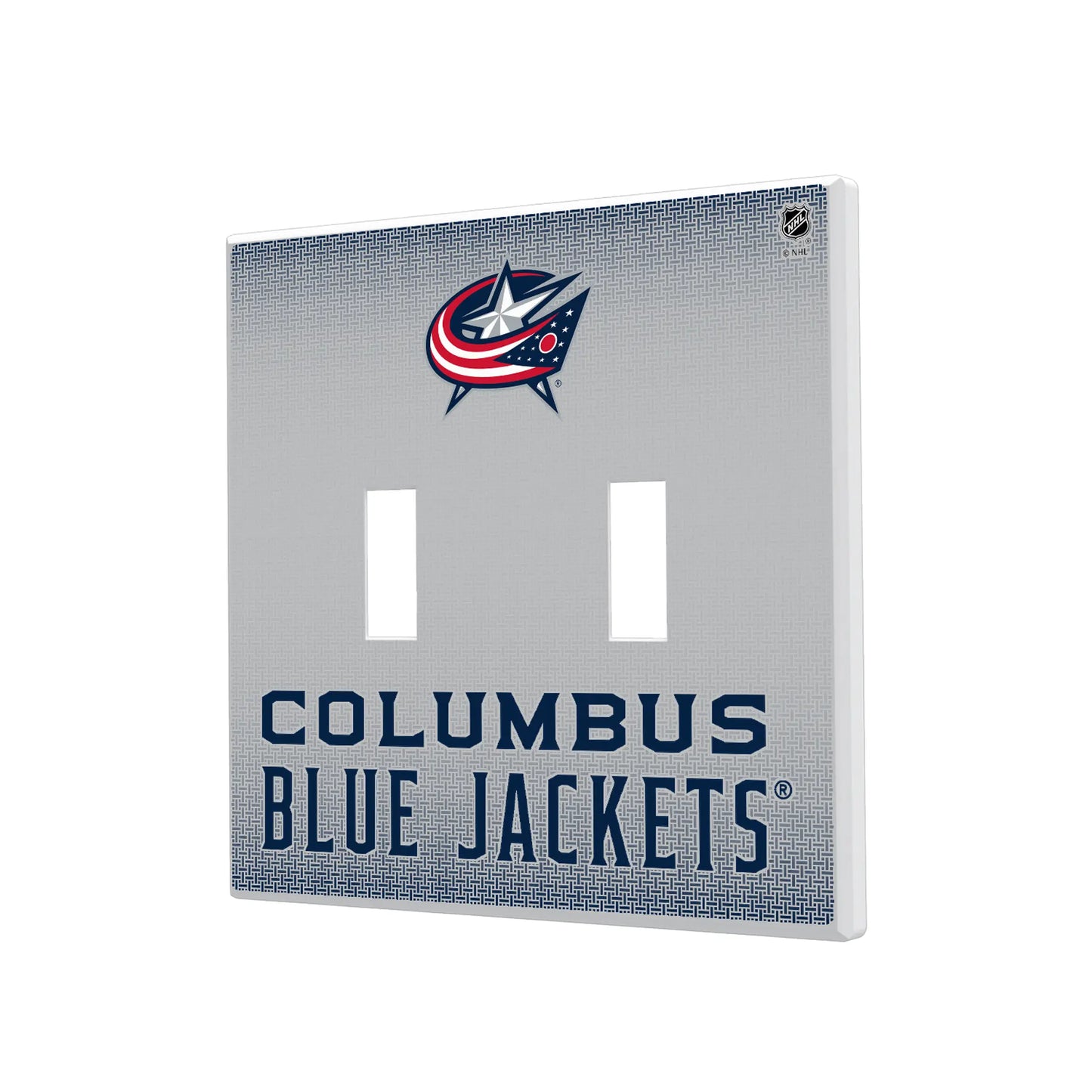 Columbus Blue Jackets Linen Hidden-Screw Light Switch Plate