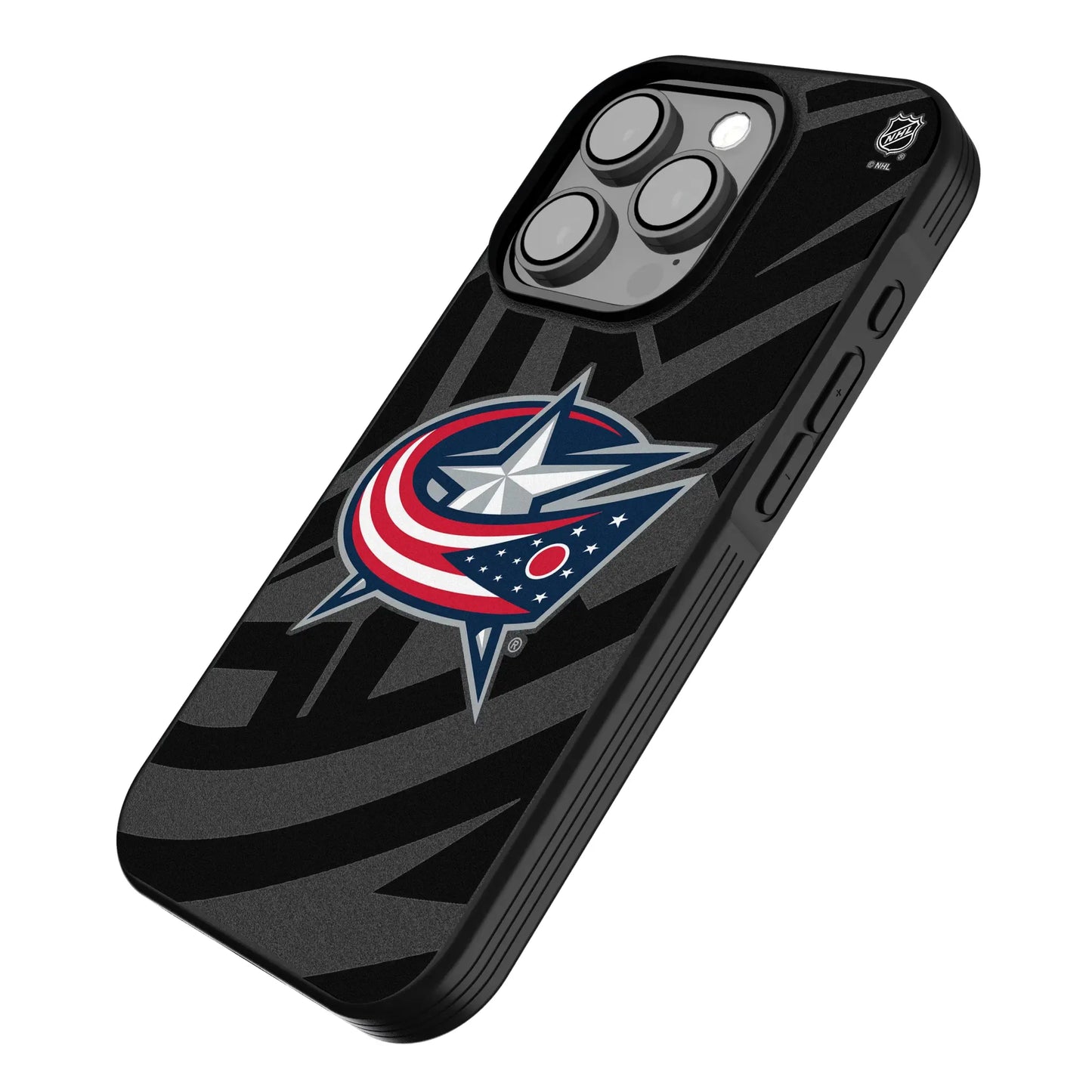Columbus Blue Jackets Monocolor Tilt Bump Phone Case for Apple iPhone
