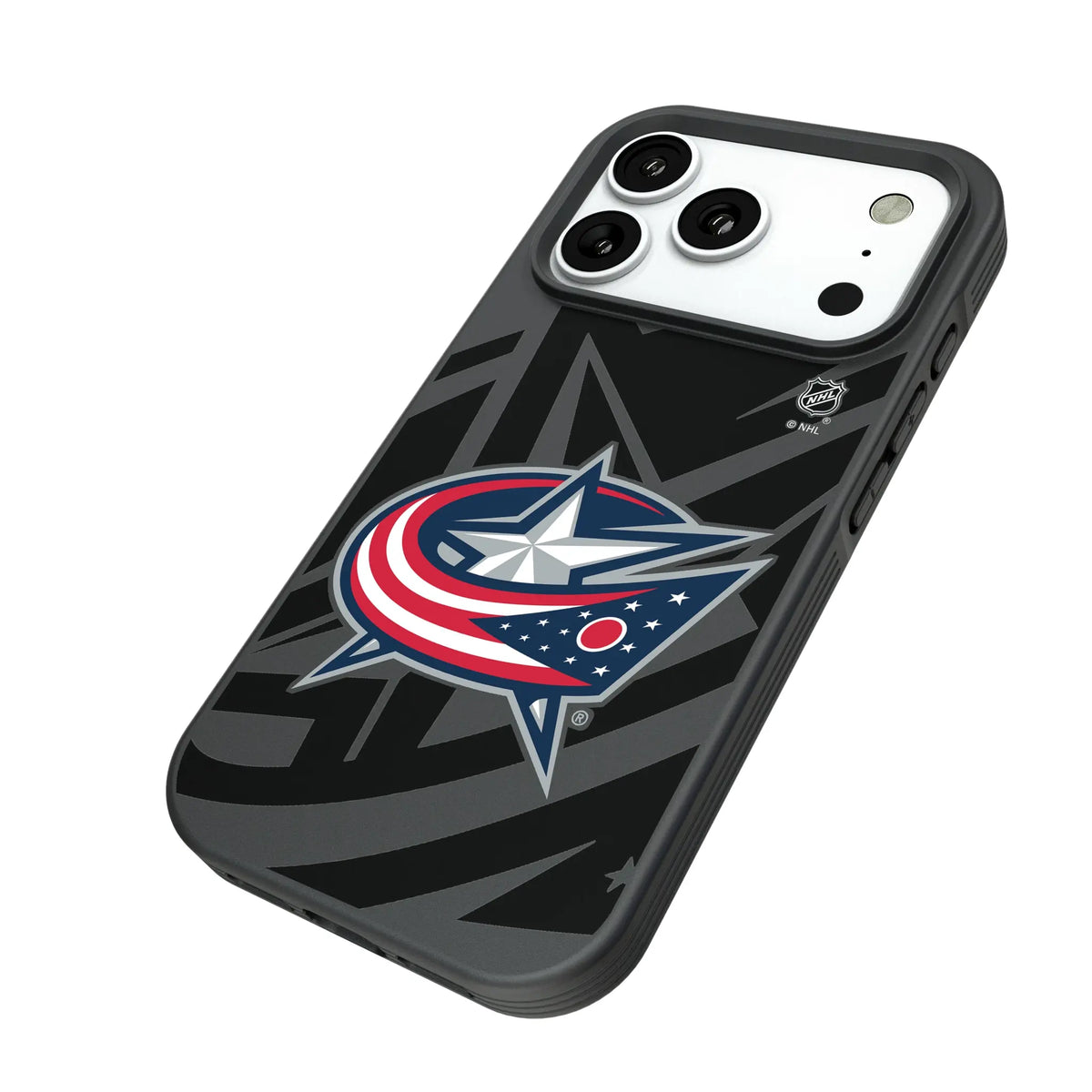 Columbus Blue Jackets Monocolor Tilt Bump Phone Case for Apple iPhone