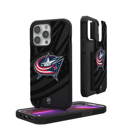 Columbus Blue Jackets Monocolor Tilt Rugged Phone Case for Apple iPhone