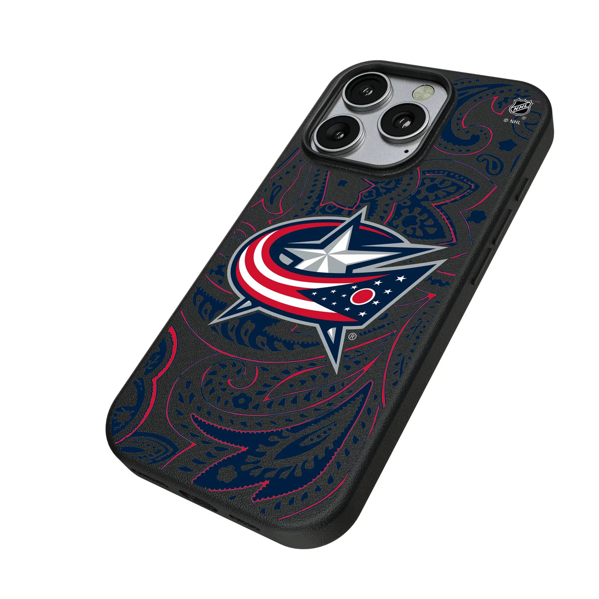 Columbus Blue Jackets Paisley MagSafe Compatible Phone Case for Apple iPhone
