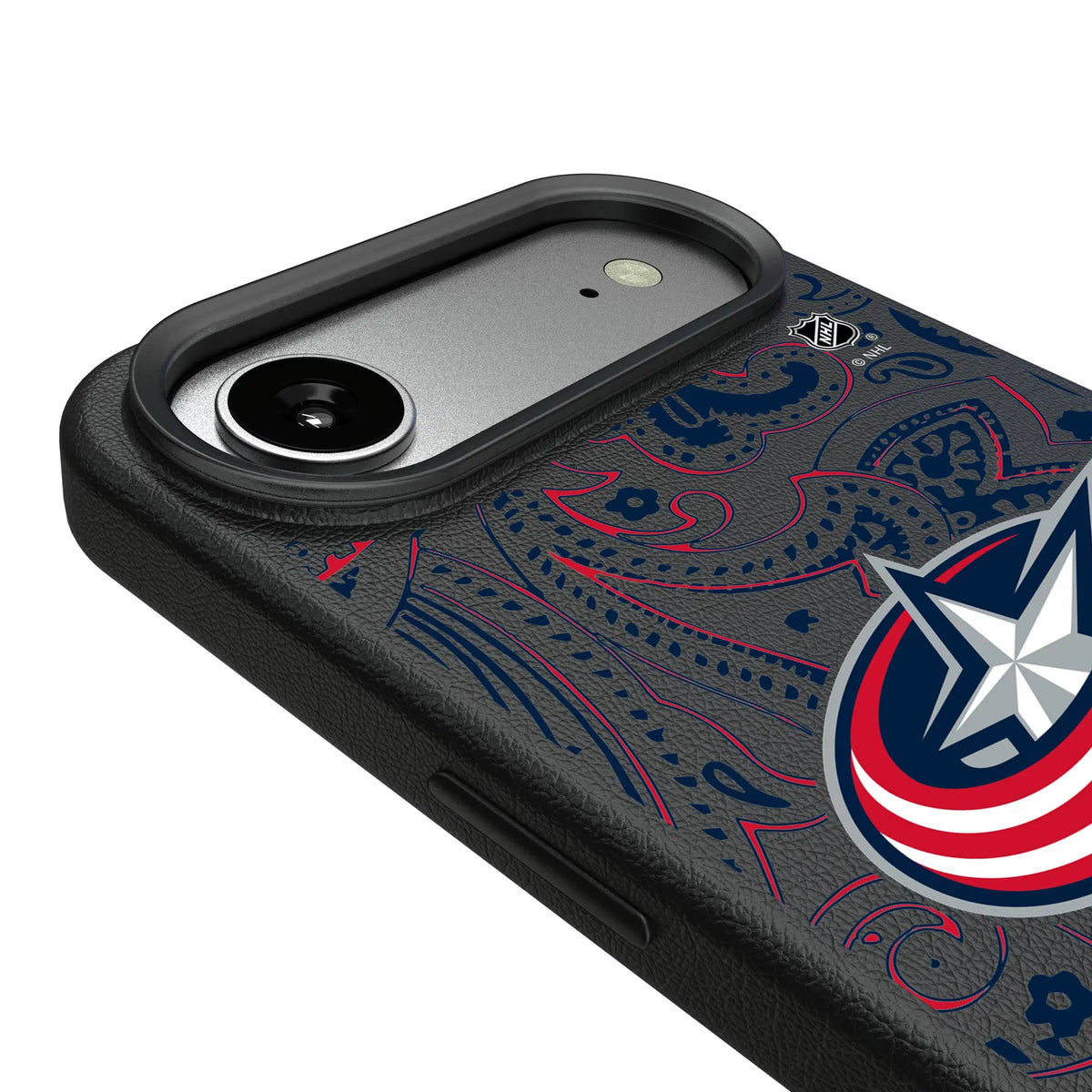 Columbus Blue Jackets Paisley MagSafe Compatible Phone Case for Apple iPhone