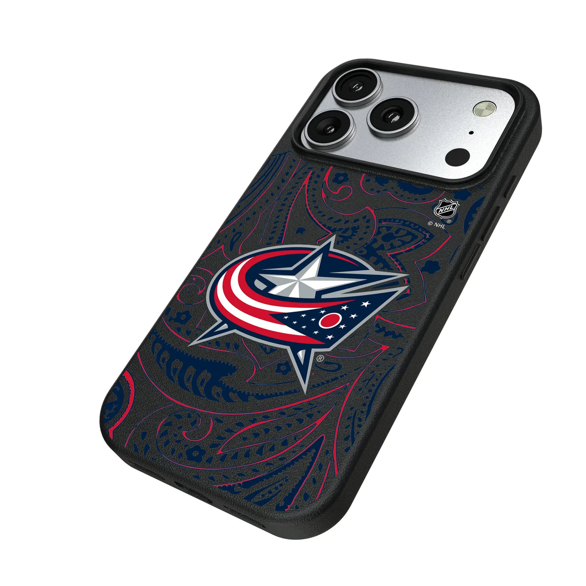 Columbus Blue Jackets Paisley MagSafe Compatible Phone Case for Apple iPhone