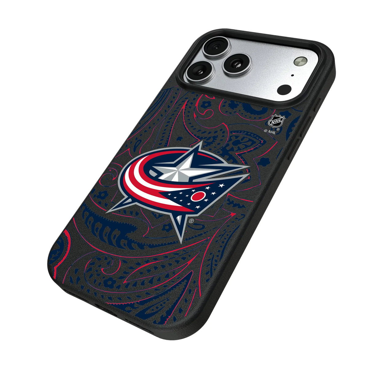Columbus Blue Jackets Paisley MagSafe Compatible Phone Case for Apple iPhone
