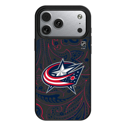 Columbus Blue Jackets Paisley MagSafe Compatible Phone Case for Apple iPhone