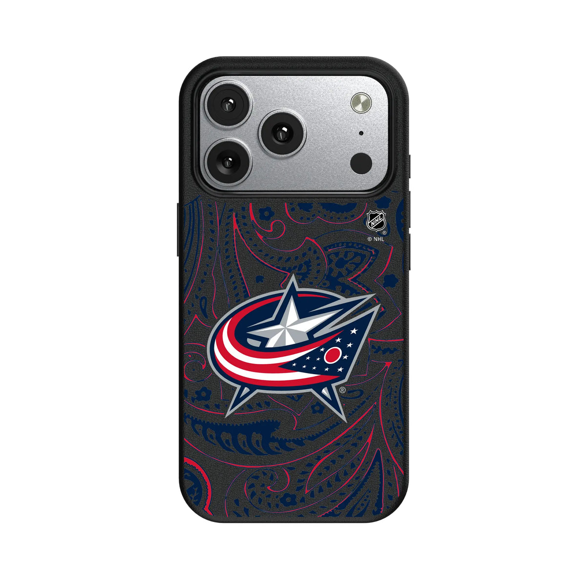 Columbus Blue Jackets Paisley MagSafe Compatible Phone Case for Apple iPhone
