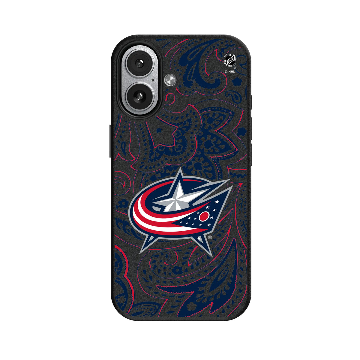 Columbus Blue Jackets Paisley MagSafe Compatible Phone Case for Apple iPhone